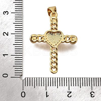 Brass Micro Pave Cubic Zirconia ABS Imitation Pearl Pendants KK-D328-03G-A-1