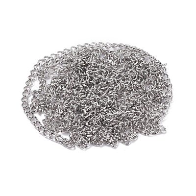 Tarnish Resistant 304 Stainless Steel Curb Chains CHS-S006-JA615-2-1