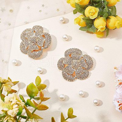 2Pcs Detachable Flower Shoe Decoration FIND-FG0001-69-1