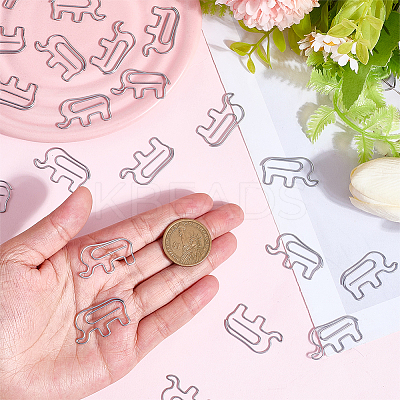 80Pcs Iron Paper Clip FIND-SP0004-77-1