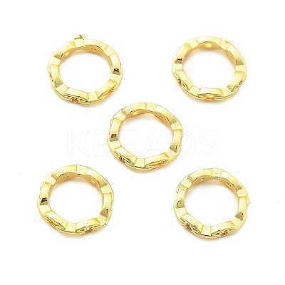 Brass Micro Pave Clear Cubic Zirconia Bead Frame KK-H495-03G-1