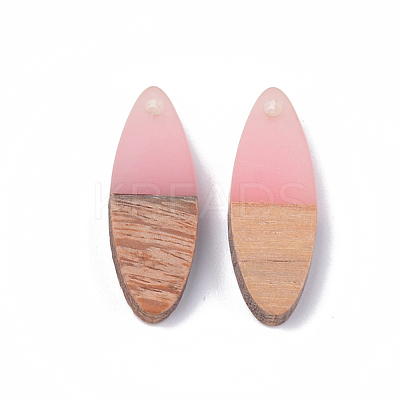 Resin & Walnut Wood Pendants RESI-S358-18B-1