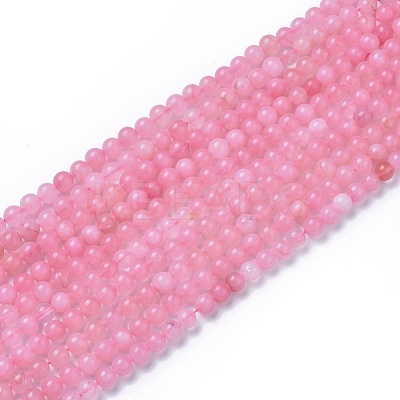 Natural Rose Quartz Beads Strands X-G-F591-04A-8mm-1
