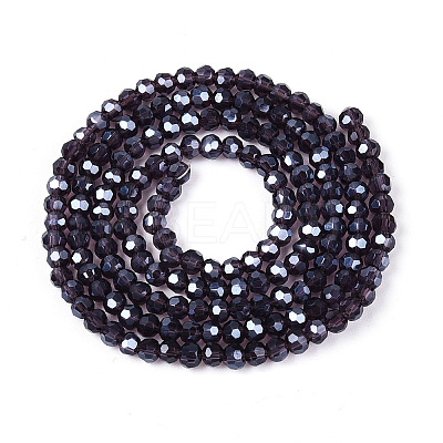 Electroplate Transparent Glass Beads Strands EGLA-A035-T3mm-A15-1