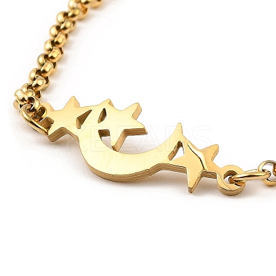 201 Stainless Steel Link Bracelet for Women BJEW-D062-01C-1