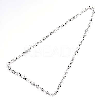 Tarnish Resistant Fashionable 304 Stainless Steel Chain Necklaces LS-NJEW-I060-04A-1