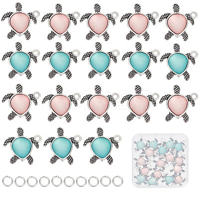 20Pcs 2 Colors Tibetan Style Alloy Pendants FIND-SC0003-89-1