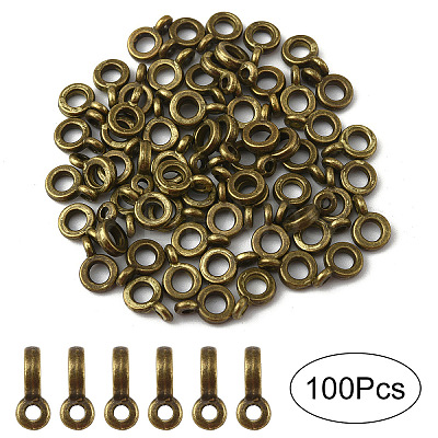 60Pcs Tibetan Style Tube Bails FIND-YW0001-59AB-1
