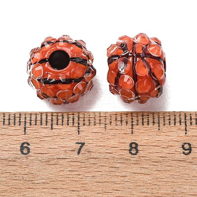 Sports Theme Opaque Acrylic European Beads RB-CBA95A4-04A-06-1