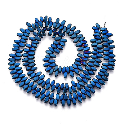 Electroplated Synthetic Non-magnetic Hematite Beads Strands G-T139-65E-1
