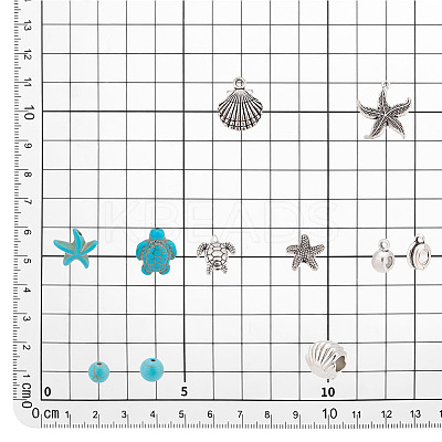 DIY Ocean Theme Bracelet Making Finding Kit DIY-AR0003-08-1