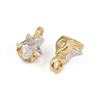 Rack Plating Brass Micro Pave Cubic Zirconia Charms LS-KK-H449-46G-1