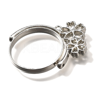 Rotatable Alloy Swivel Open Back Bezel Pendants PALLOY-I223-20P-1