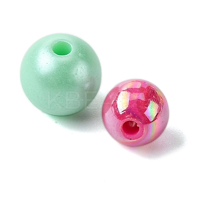 250Pcs 2 Styles Opaque Acrylic Beads MACR-FS0001-63-1