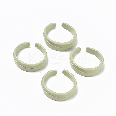 Spray Painted Alloy Cuff Rings RJEW-T011-28A-RS-1