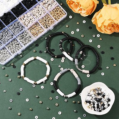 DIY Polymer Clay Beads & CCB Plastic Beads Bracelets Making Kits DIY-YW0012-06B-1