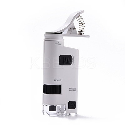 ABS Plastic LED Cell Phone Microscope Magnifier AJEW-M032-02P-1