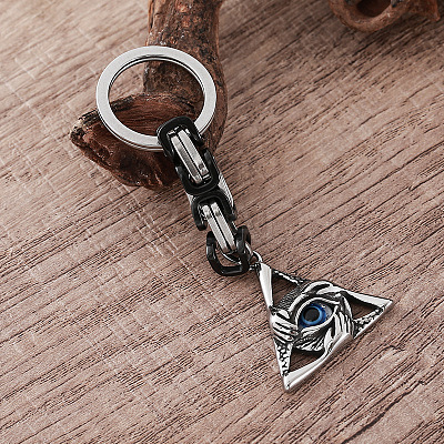 All-Seeing Eye 304 Stainless Steel & Resin Keychains PW0375-1