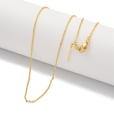 Brass Cable Chain Necklaces for Women NJEW-G084-10G-1