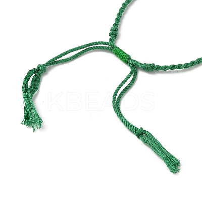 Braided Cotton Cord Bracelet Making MAK-L043-02G-12-1