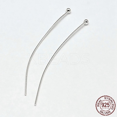 925 Sterling Silver Ball Head Pins STER-F018-03M-03-1