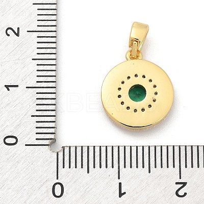 Brass Micro Pave Cubic Zirconia Pendents KK-M303-02G-02-1