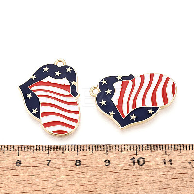 Independence Day Alloy Enamel Pendants ENAM-T022-46KCG-1