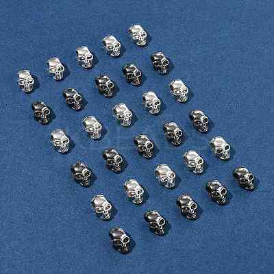 30Pcs 2 Colors Tibetan Style Alloy European Beads TIBEB-FS0001-19-1