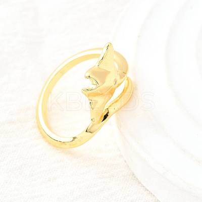 Brass Cuff Rings for Women RJEW-F184-08A-G-1