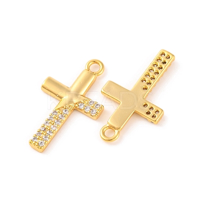 Brass Micro Pave Clear Cubic Zirconia Pendants X1-KK-U017-09E-G-1