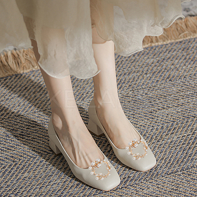Plastic Imitation Pearl Shoe Decoration FIND-GF0004-99-1