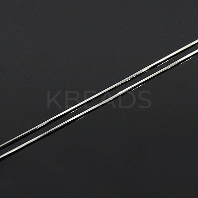 Anti-Tarnish Trendy Unisex Rhodium Plated 925 Sterling Silver Snake Chain Necklaces STER-M034-B-08-1