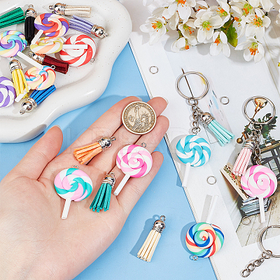 DIY Lollipop Keychain Making Kit DIY-OC0011-94-1
