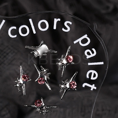 Star Alloy Rhinestone Cabochons MRMJ-WH0075-114-25-1