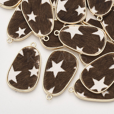 Eco-Friendly Cowhide Leather Pendants FIND-N049-03G-1
