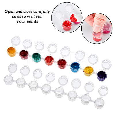 Plastic Empty Paint Cups with Lids DIY-PH0027-11-1