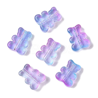 Transparent Spray Paint Glass Beads GLAA-Z011-08A-1