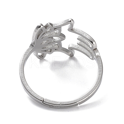 Non-Tarnish 304 Stainless Steel Adjustable Rings RJEW-B047-07P-1