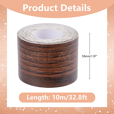 Self-Adhesive PVC Woodgrained Paper DIY-WH0632-19B-02-1