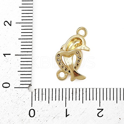 Brass Micro Pave Clear Cubic Zirconia Beads LS-KK-D409-08G-1