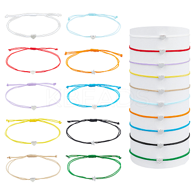 60Pcs 6 Colors Adjustable Nylon Thread Braided Bracelets BJEW-PH01894-1