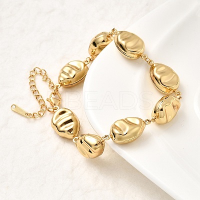 304 Stainless Steel Link Chain Bracelets BJEW-P368-01G-1