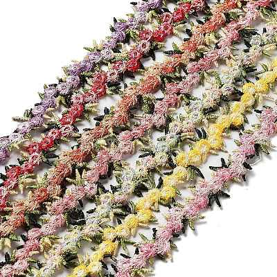 0.7M Flower Polyester Embroidery Lace Ribbon OCOR-XCP0002-21-1
