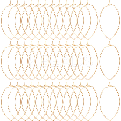 70Pcs Brass Hoop Earrings Findings KK-BBC0014-95-1