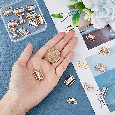 16Pcs Zinc Alloy Rhinestone Bikini Clips FIND-FH0007-22-1