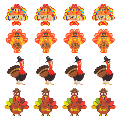 16Pcs 4 Styles Thanksgiving Day Opaque Acrylic Pendants SACR-SC0001-18-1