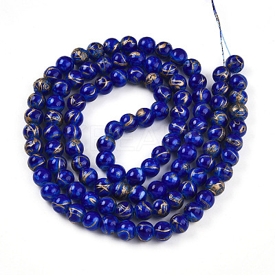Baking Paint Glass Beads X1-DGLA-N010-8mm-05-1
