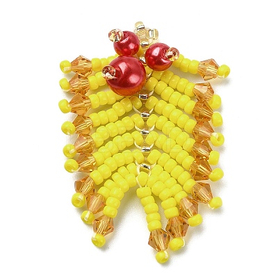 MIYUKI Rocailles Beaded Pendents PALLOY-MZ00148-1