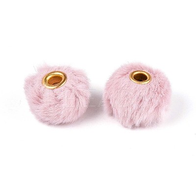 Imitation Rabbit Hair European Beads FIND-WH0126-574U-1