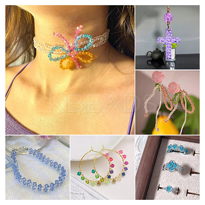 144G 12 Colors Transparent Spray Painted Glass Beads EGLA-TA0013-13-1